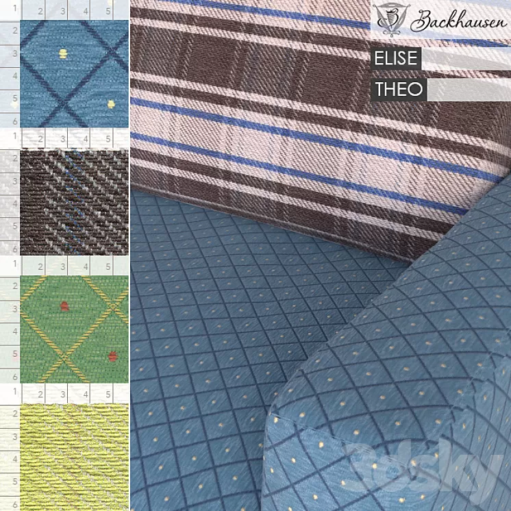 Backhausen Fabric ELISE THEO 3D Model