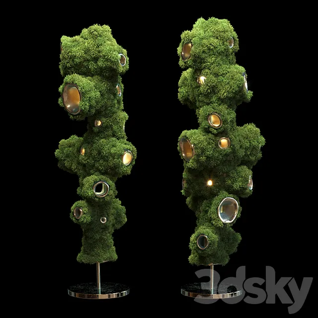 Backlit floor phytosculpture – Vargov Design 3DModel
