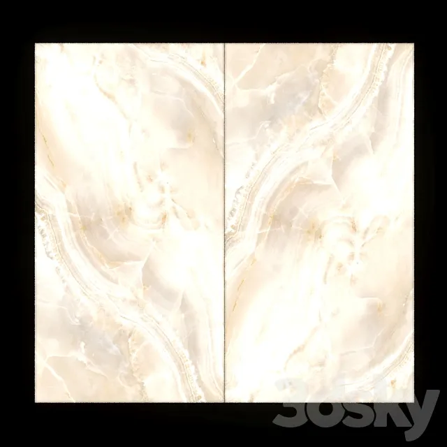 Backlit Onyx_02 Gray 3D Model
