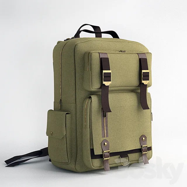 Backpack BLUBOON Rucksack Vintage Backpacks Canvas School Unisex Bags with Large Capacity for Outdoor _ Hiking _ College 3D Model