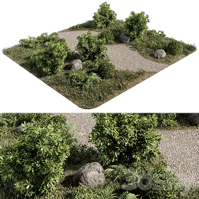Backyard and Landscape Furniture environment – Set 46 3D Model
