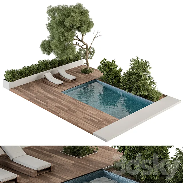 Backyard and Landscape Furniture with Pool - Set 63(Corona) Free Download