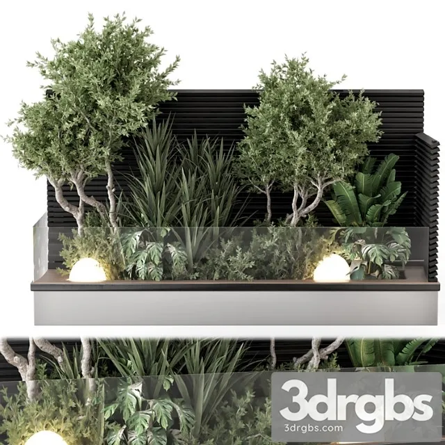 Backyard and Landscape Set Bush and Tree Set 1139 3D Model Free