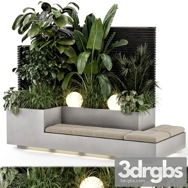 Backyard And Landscape Set Bush And Tree Set 1210 3D Model Free