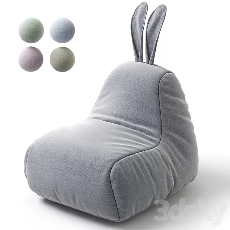 Bag chair bunny 3D Model Free