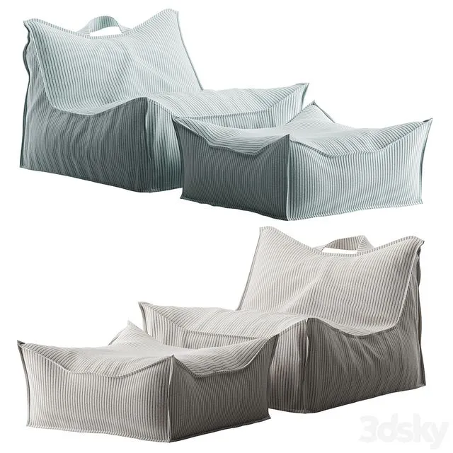 Bag chair by Wigiwama 3D Model