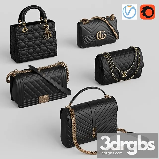 Bag Set 6 3D Model Free