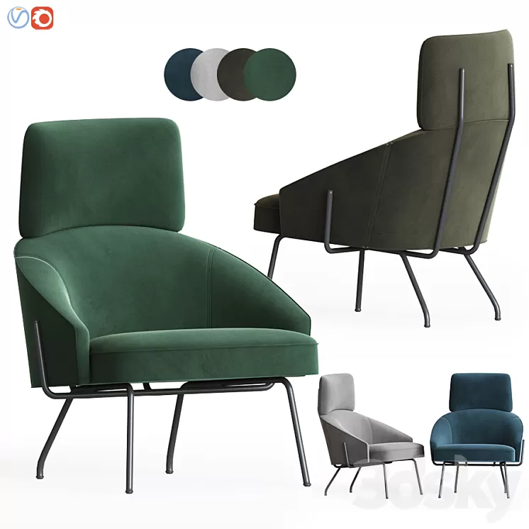 Bahia Armchair Bonaldo 3D Model