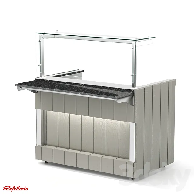 Bain-marie for first courses with electric burners RM1 Capital 3D Model