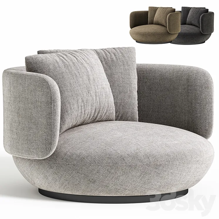 BAIXA Armchair by WENTZ 3D Model Free