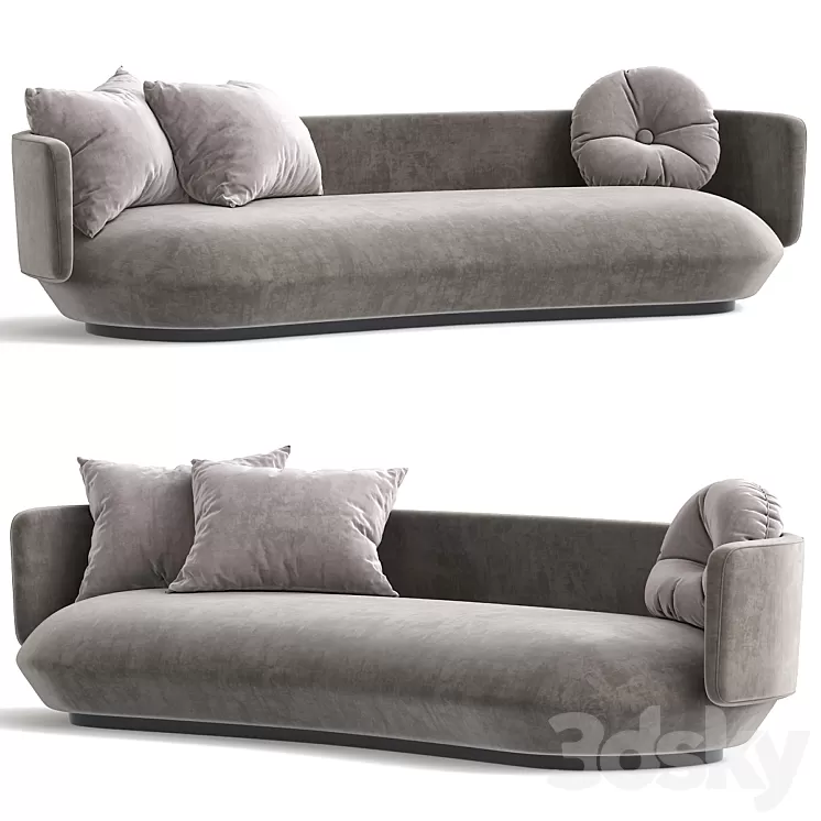 Baixo Sofa by Guilherme Wentz 3D Model Free