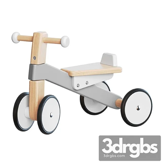 Bajo Wooden Cycle First Trike 3D Model Free
