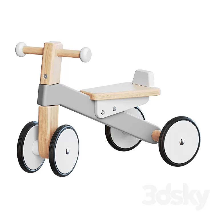 Bajo Wooden Cycle First Trike 3D Model