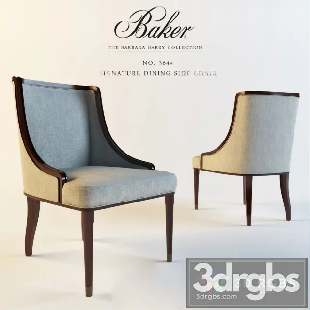 Baker 3644 Signature Dining Chair 3D Model Free