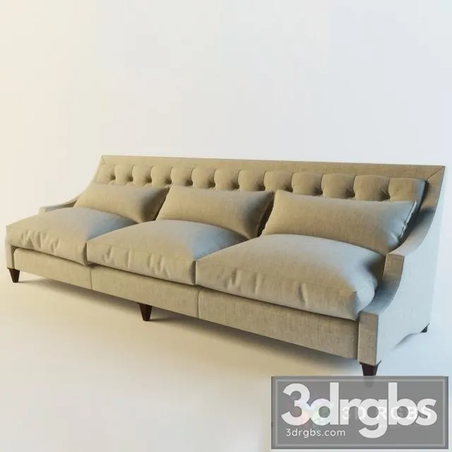 Baker 6130S1 Sofa  Tufted 3D Model Free