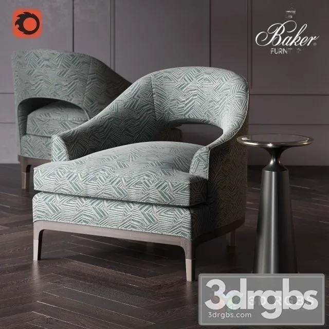 Baker 6180C Armchair 3D Model Free