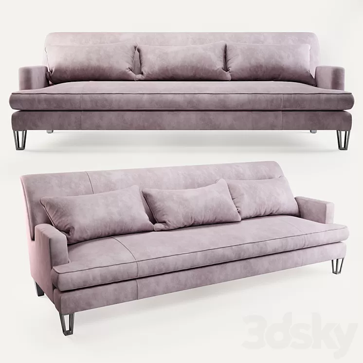 Baker Almandine Sofa 3D Model