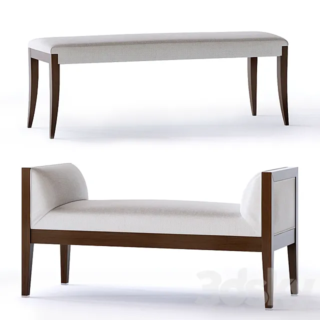 Baker Atelier and 20th Century bench 3D Model