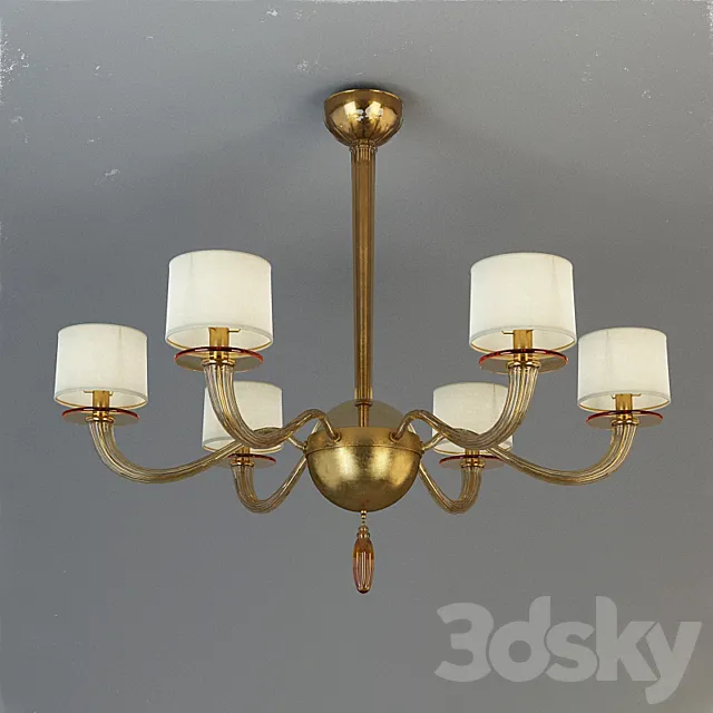 BAKER Barbara Barry BBS08 Chandelier 6 Crow 3D Model