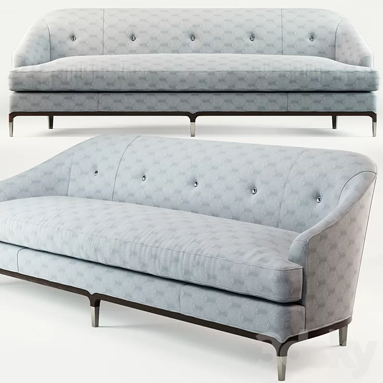 Baker Carnelian Sofa 3D Model