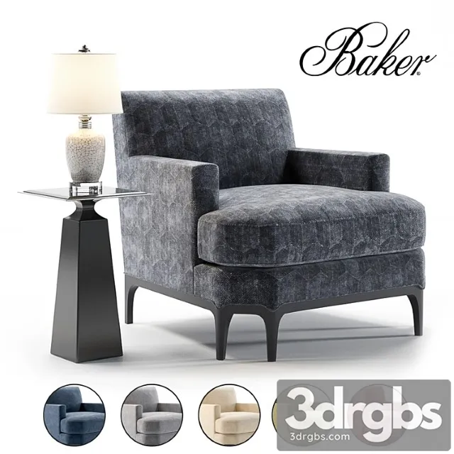 Baker celestite lounge chair