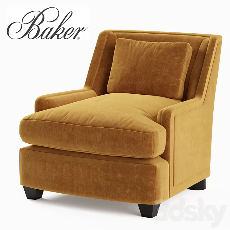 Baker Colin Cab Chair 6712C 3D Model