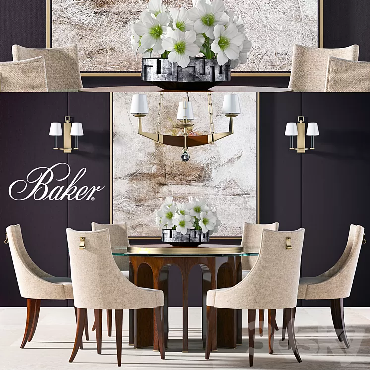 BAKER DINING TABLE 3D Model