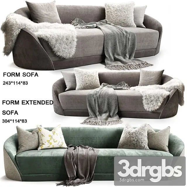 Baker Form Sofa 3D Model Free