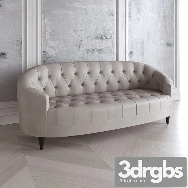 Baker Furniture Oval Sofa 3D Model Free