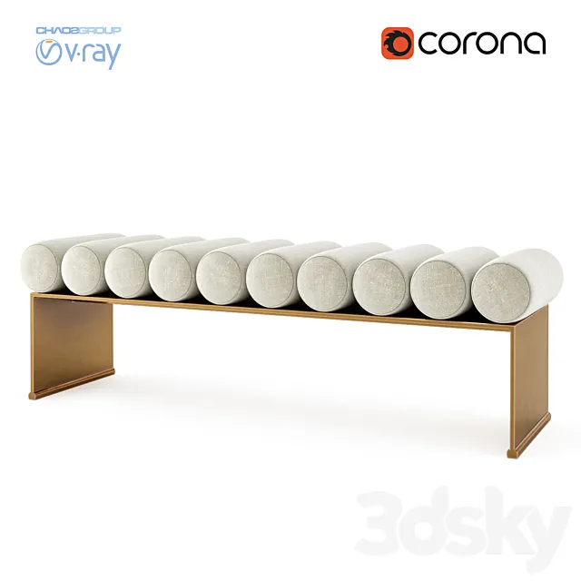 Baker Furniture. Runway bench baa3216 3DModel