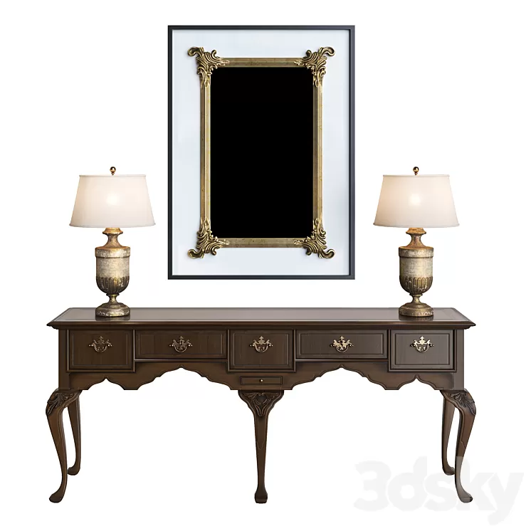 Baker Furniture - Server stately homes 3D Model