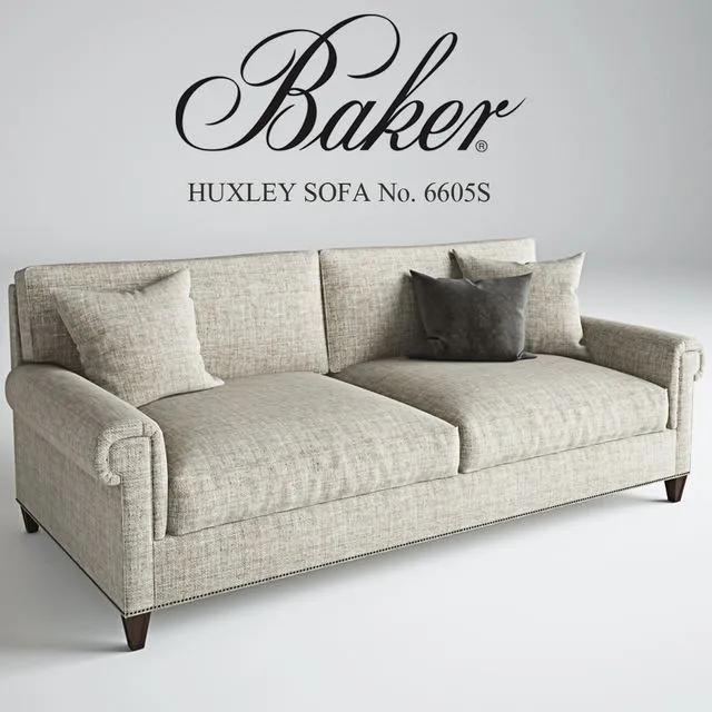 Baker HUXLEY SOFA No. 6605S 3D Model
