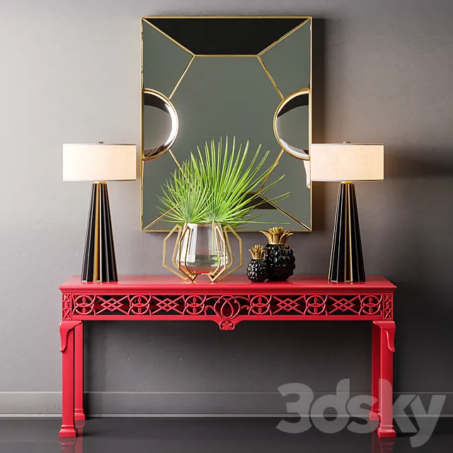 Baker - Irish Chippendale Console 3DModel