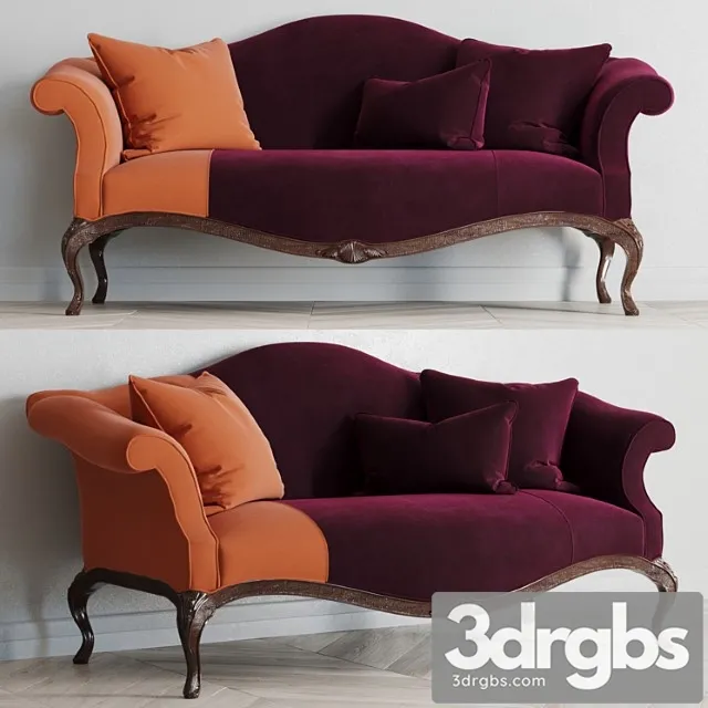 Baker king george settee 2 3D Model Free
