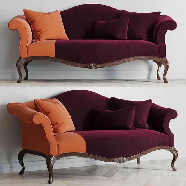 Baker King George settee 3DModel