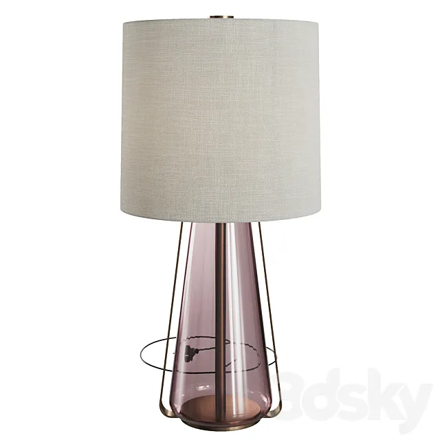 Baker lanterna rosa table lamp 3D Model