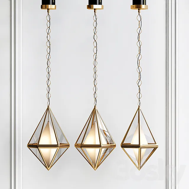 Baker Lens Chandelier 3DModel