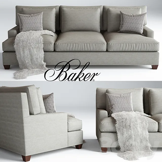 Baker. Loose Back Sofa. Barbara Barry. No. 830-86 3DModel