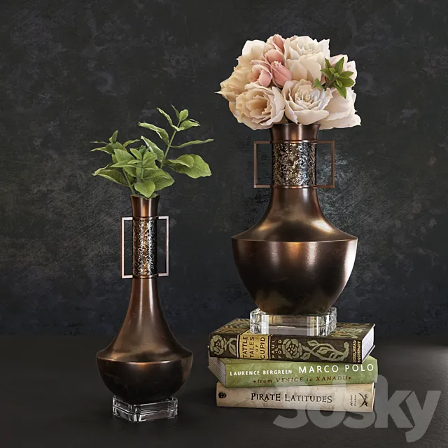 Baker Marco & Polo vases 3D Model