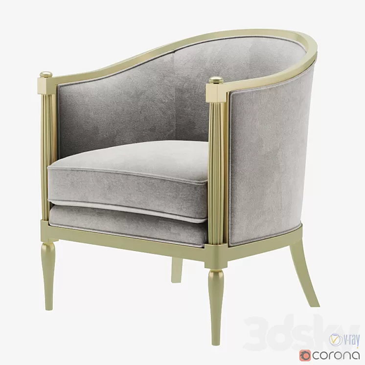 Baker margeaux lounge chair 3D Model