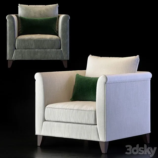 Baker Medida Chair by Laura Kirar 3D Model