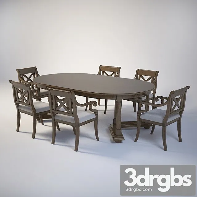 Baker Milling Road Dinning Set 3D Model Free