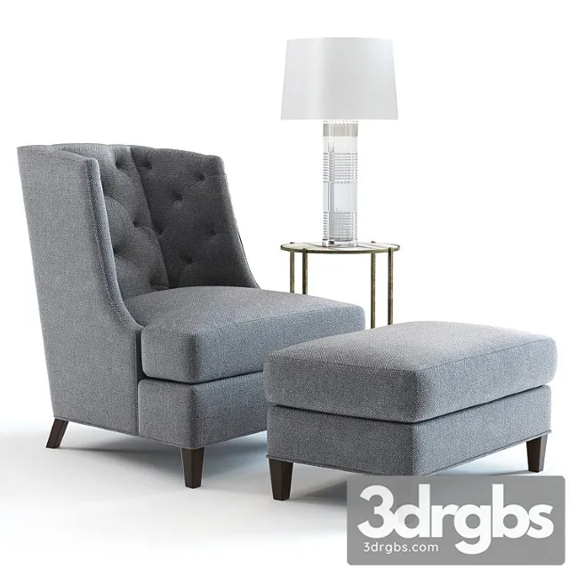 Baker moderne wing chair