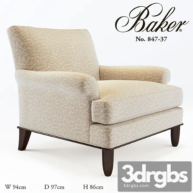 Baker No 847 37 Tight Back Lounge Chair 3 3D Model Free