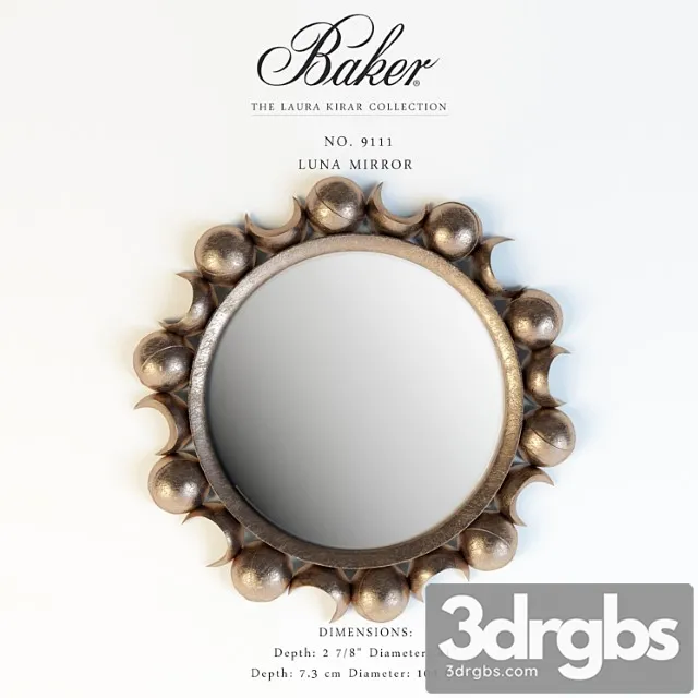 Baker No. 9111 Luna mirror 3D Model Free