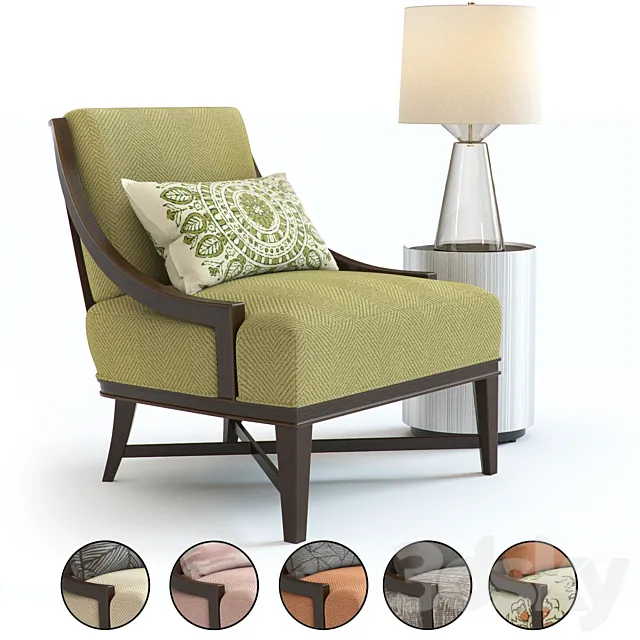 Baker Nob Hill Lounge Chair 3D Model