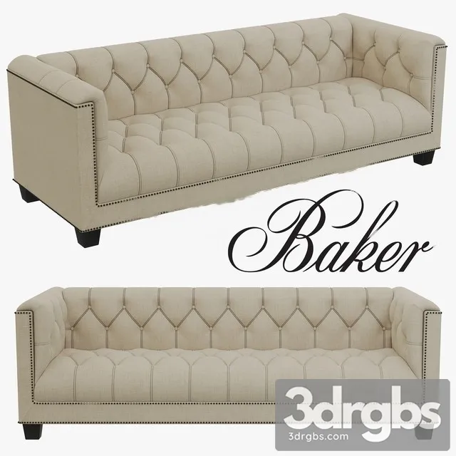 Baker Paris Love Seat Sofa 3D Model Free