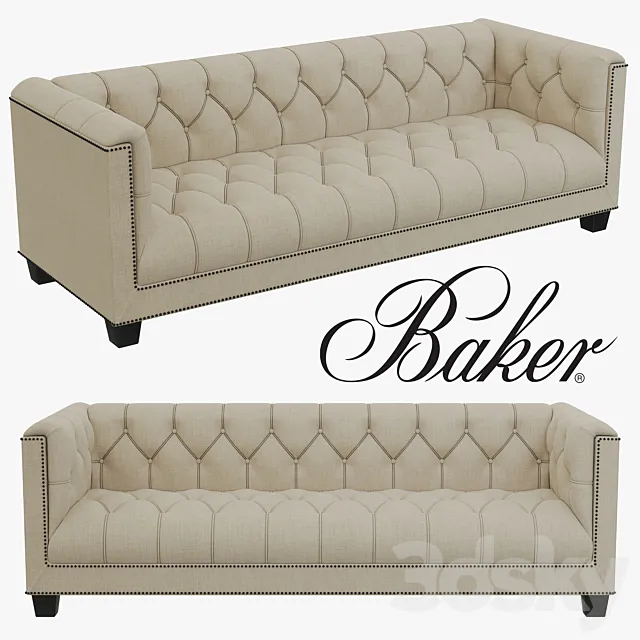 Baker Paris Loveseat 3D Model