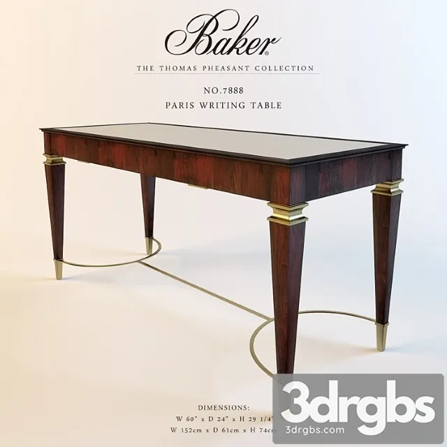 Baker Paris Writing Table No 7888 3D Model Free