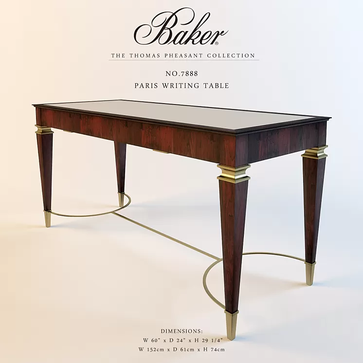 BAKER PARIS WRITING TABLE No.7888 3D Model